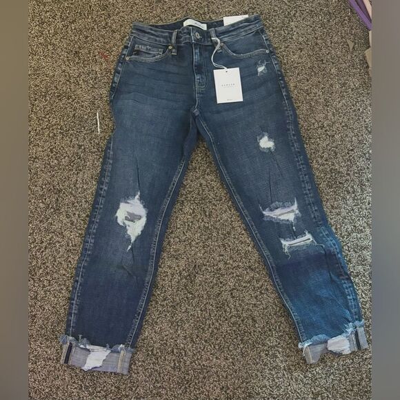 KanCan Russell Mid Rise Cuffed Jeans - Picture 1 of 5